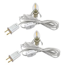 Mx232 Set Of 2 Accessory Cord With 2 Led Light Bulb 6 Ft White Cord Wi
