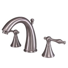 Kingston Brass KS297.NL Naples 1.2 GPM Widespread Bathroom Faucet - Nickel