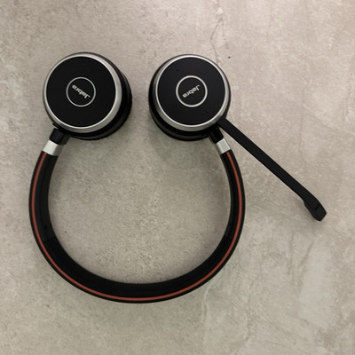Jabra Evolve 65 Wireless Bluetooth Headset Boom Mic USB Dongle Case Cable