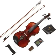 Mendini By Cecilio 4/4MV500+92D Violin, 4/4 Full Size