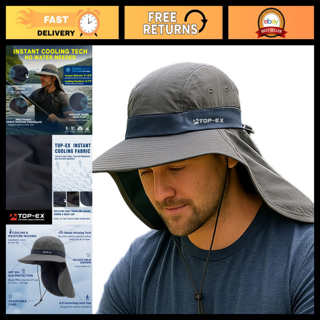 Wide-Brim Sun Hat with a Vented Crown