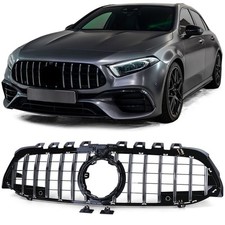 Sport Kühlergrill Schwarz Glanz Chrom für Mercedes A Klasse W177 V177 18-24