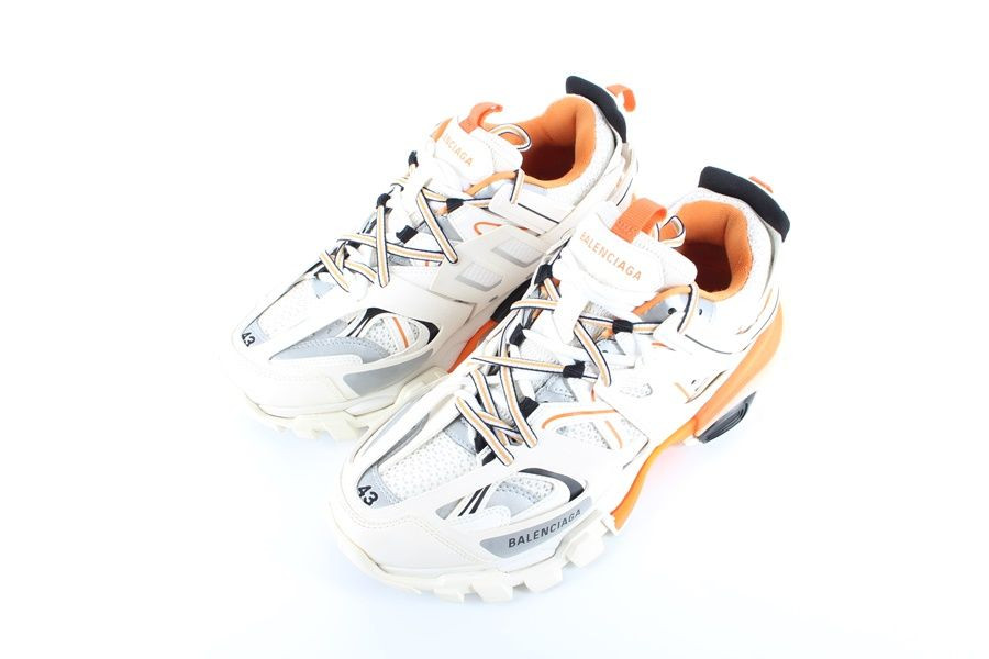 【BALENCIAGA】Track スニーカー★オレンジ ホワイト★26cm 2L10 BALENCIAGA バレンシアガ TRACK TRAINER トラック