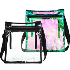 2 Colour Pieces Clear Crossbody Bag Stadium for Women Clear Plastic Handbags