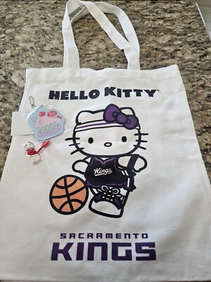 Hello Kitty Tote Bag Sacramento Kings Limited Edition With Free Gifts
