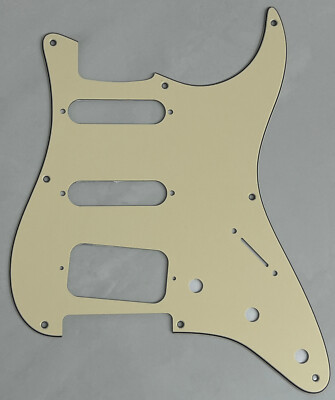 Custom For Fender 57 Stratocaster 8-Hole HSS Guitar Pickguard Vintage Yellow
