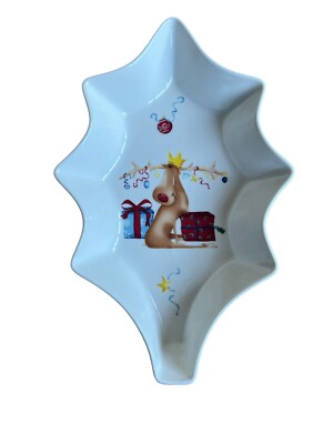 Portmeirion Weihnachtsbaum geformte Servierschale 10 ''x 6,5''