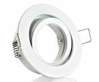 8Xeinbaustrahler Rahmen Deckeneinbau Spot Lampe Weiß Druckguss+Gu10 L Fassung