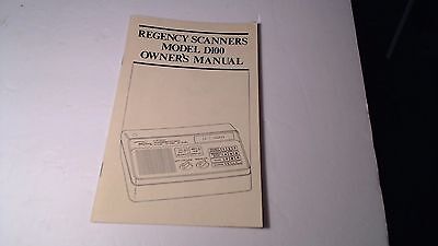 RARE Regency D100 SCANNER Original operating Manual | eBay