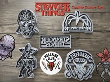 Stranger Things Set of 5 Cookie Cutter Set | Elven | demogorgon | Hellfire Club