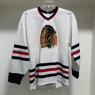Vintage Chicago Blackhawks Maska Hockey Jersey Mens Size Small USA