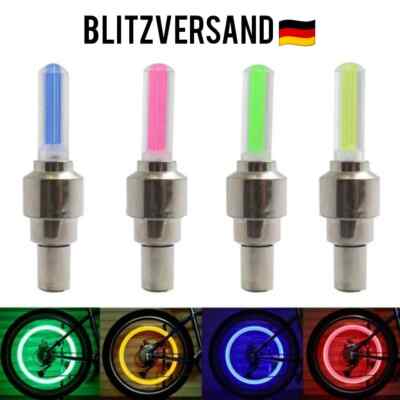 Fahrrad Ventilkappen LED Speichenlicht Radlicht Ventil Reifen Licht Felgenlicht
