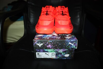 Puma MB1  Not From Here  Red Blast Mens Size 10.5 Melo Basketball Shoe 377237-02