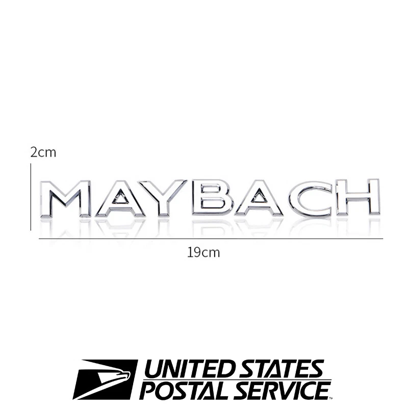 Emblema insignia maletero trasero lateral plateado para Mercedes Benz Maybach clase S S500 S600 Foto 4 de 4