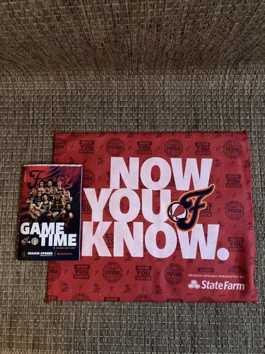 „Now You Know.“ Indiana Fever Opening Night Rally Handtuch & Programm 17.05.2025