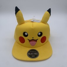 NWT Pokemon Pikachu 3D Ears Cap Adjustable Youth Adult Snapback Hat Nintendo