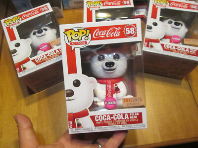 FUNKO POP AD ICONS COCA COLA COCACOLA POLAR BEAR # 58 FLOCKED BOX LUNCH