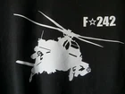 FRONT 242 VINTAGE OFFICIAL MERCHANDISE T-SHIRT ° ARMY HELICOPTER ° SIZE MEDIUM