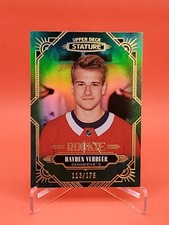 Hayden Verbeek 2020-21 UD Stature RC #200 Green Parallel Rookie 113/175 Habs