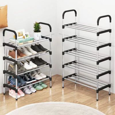 TRAGBARES 4-6 ETAGEN SCHUHREGAL STÄNDER KOMPAKT PLATZSPAREND AUFBEWAHRUNG ORGANISER REGAL