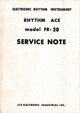 ACE Rhythm FR-20 Service Manual Repair Schalt...