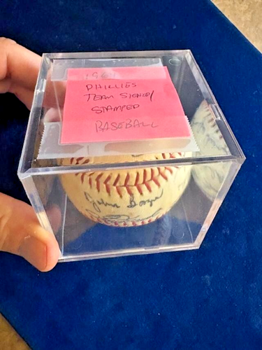 Vtg 1964 Philadelphia Phillies Team (28) Signed/Stamped Souvenir Baseball - Picture 24 of 24