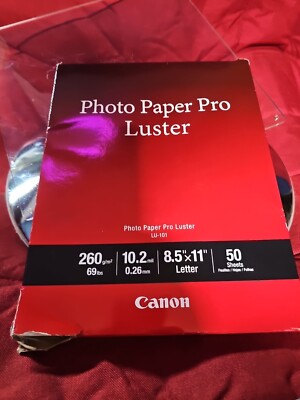Canon Photo Paper Pro Luster, 50 Sheets, 8.5x11, LU-101