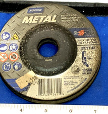 Lot 2 Norton Grinding Wheels  4-1/2" Type 27 Metal / Stainless  depressed center