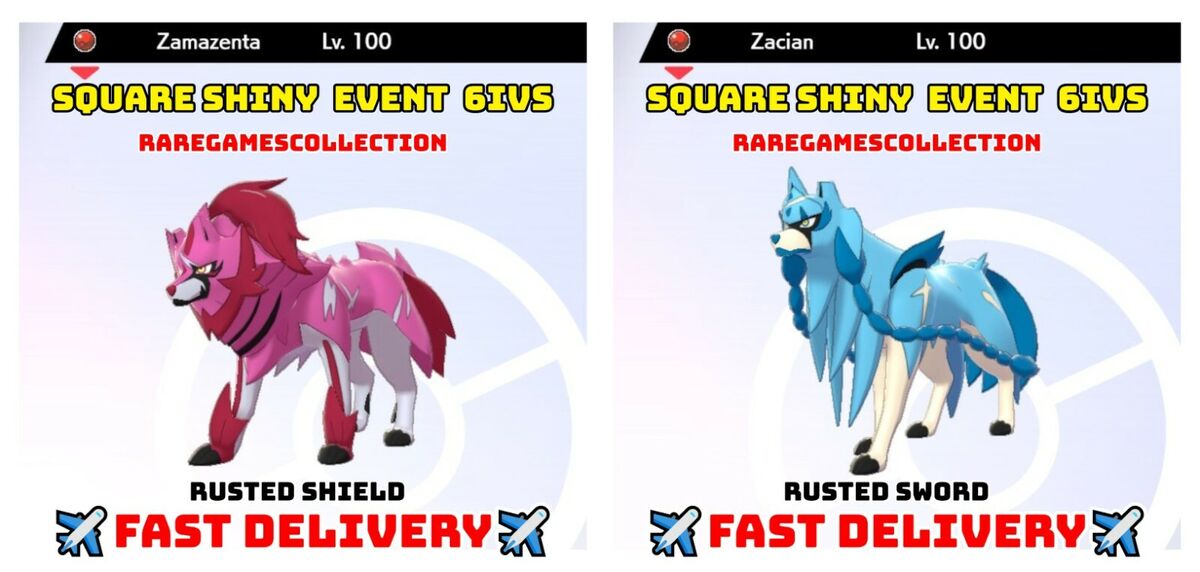 Shiny Zamazenta and Zacian : r/PokemonHome