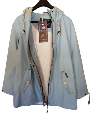 Schmuddelwedda Damen Anorak Regenjacke mit Kapuze Farbe hellblau Größe L NEU