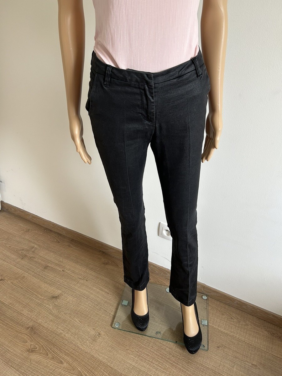 Morgan Pantalon Droit Simili Cuir Femme Pantalon Paperbag Simili