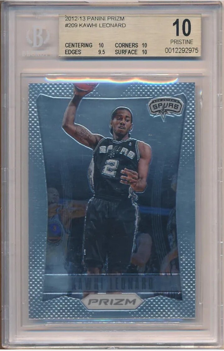 2012-13 Panini Prizm #209 Kawhi Leonard RC BGS 10 Pristine POP 32 