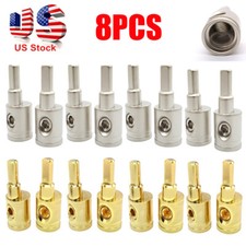 8PC Auto Car Audio 4 Gauge To 8 Gauge Amp Input Power Ground Wire Reducer Tool