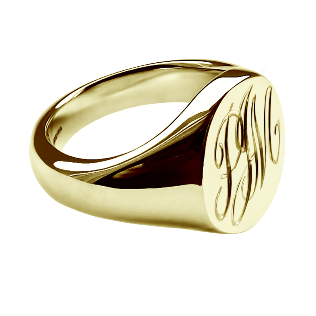 Nuevo 9ct Oro Amarillo Monograma Iniciales Sello Anillos Marca UK Pesado | eBay