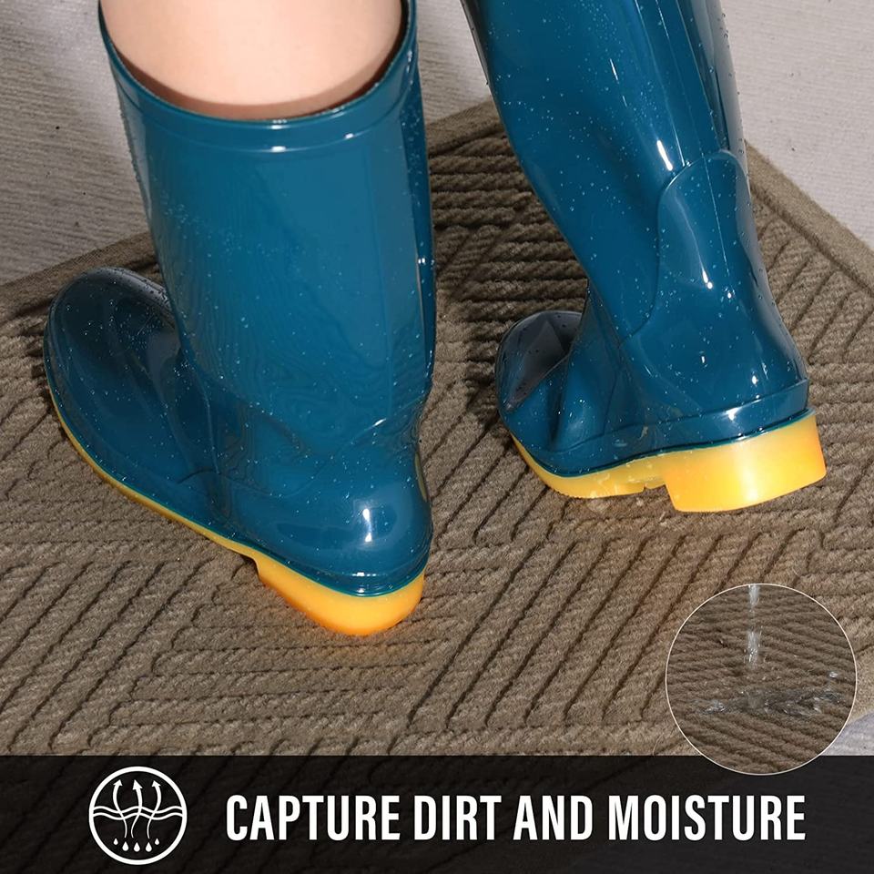 Sturdy Front Door Mat, Absorbent Muddy Dirt Resist Door Mats