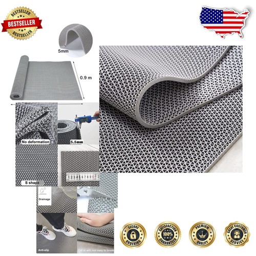 Durable Non-Slip Drainage Mat 3x10 Ft - Ideal for Pools & High Traffic Areas