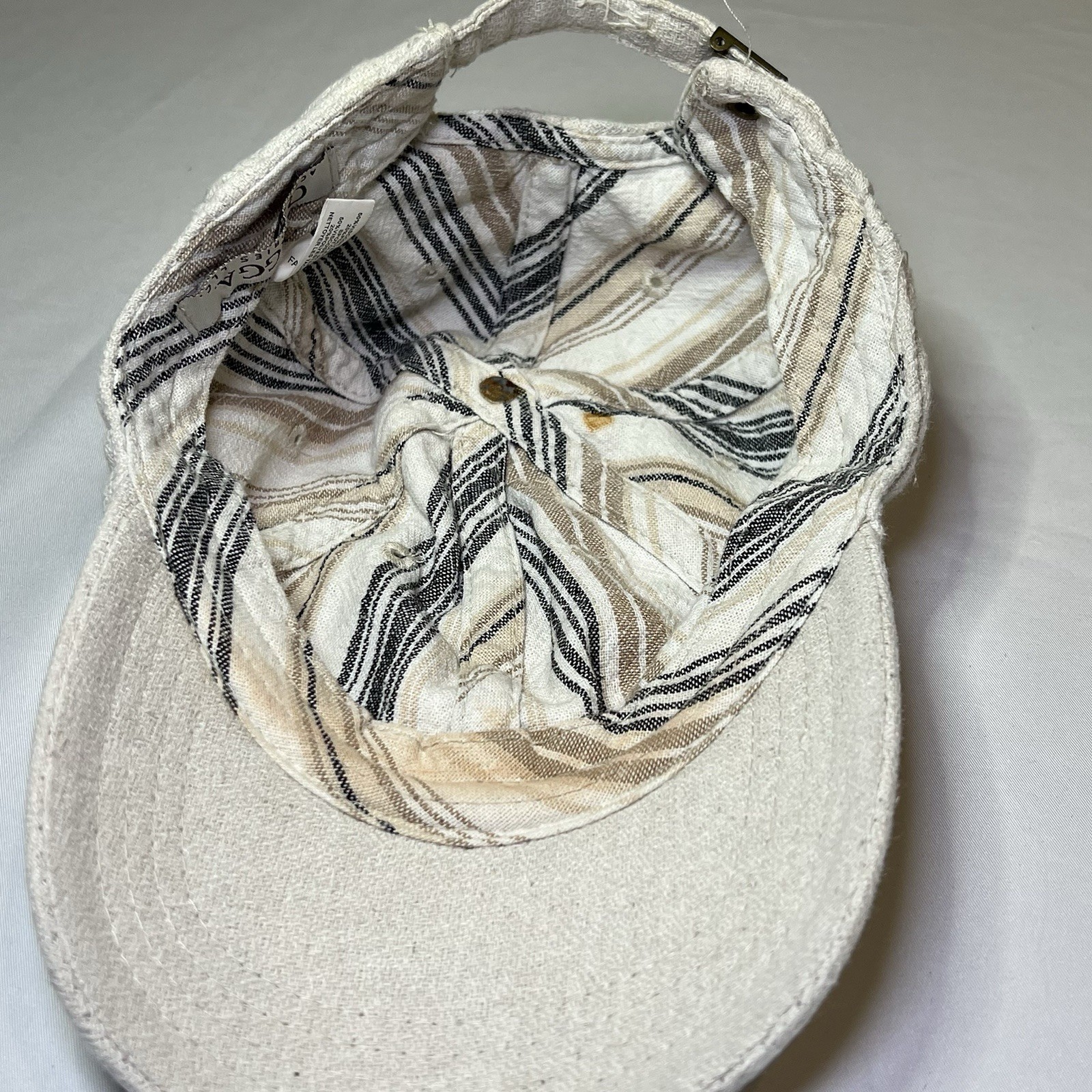 Plain Solid Beige Hat Blank Front Adjustable Stra… - image 5