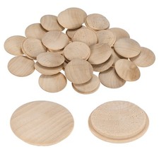 25-Pack Wood Plugs for Screw Holes, 40 x 35mm Beech Button Wood Plugs Decorative