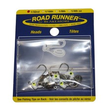 Blakemore Road Runner Fishing Hooks 1/32 Ounce White Five Pack Silver Blade