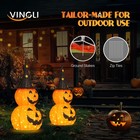 AplusChoice 2Pcs 3FT Halloween Collapsible Pumpkin Decorations 150 Lights Décor — photo 7
