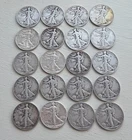 Full 20 Coin Roll Walking Liberty 90% Silver Halves, No Duplicates-Nice Coins