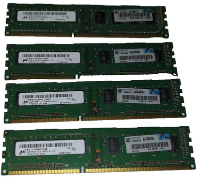 Micron 2GB DDR3 1Rx8 PC3-10600U Desktop RAM Memory (MT8JTF25664AZ-1G4M1) (4x)