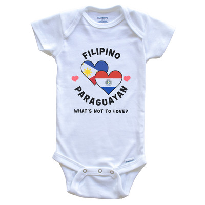 Filipino Paraguayan What's Not To Love Flags Philippines Paraguay Baby Bodysuit