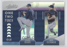 2020 Panini Absolute One Two Punch Silver 99/99 Mike Clevinger Shane Bieber 0km2