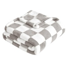 Checkered Baby Blanket Fleece Baby Blankets Neutral for Boys Girls, Super Sof...