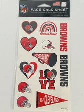  CLEVELAND BROWNS 15 TEMPORARY TATTOOS FACE CALS PEEL AND STICK 