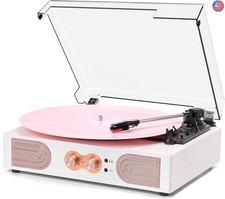 Vinyl Record Player with Built-in Speakers 3-Speed Vintage Record Player