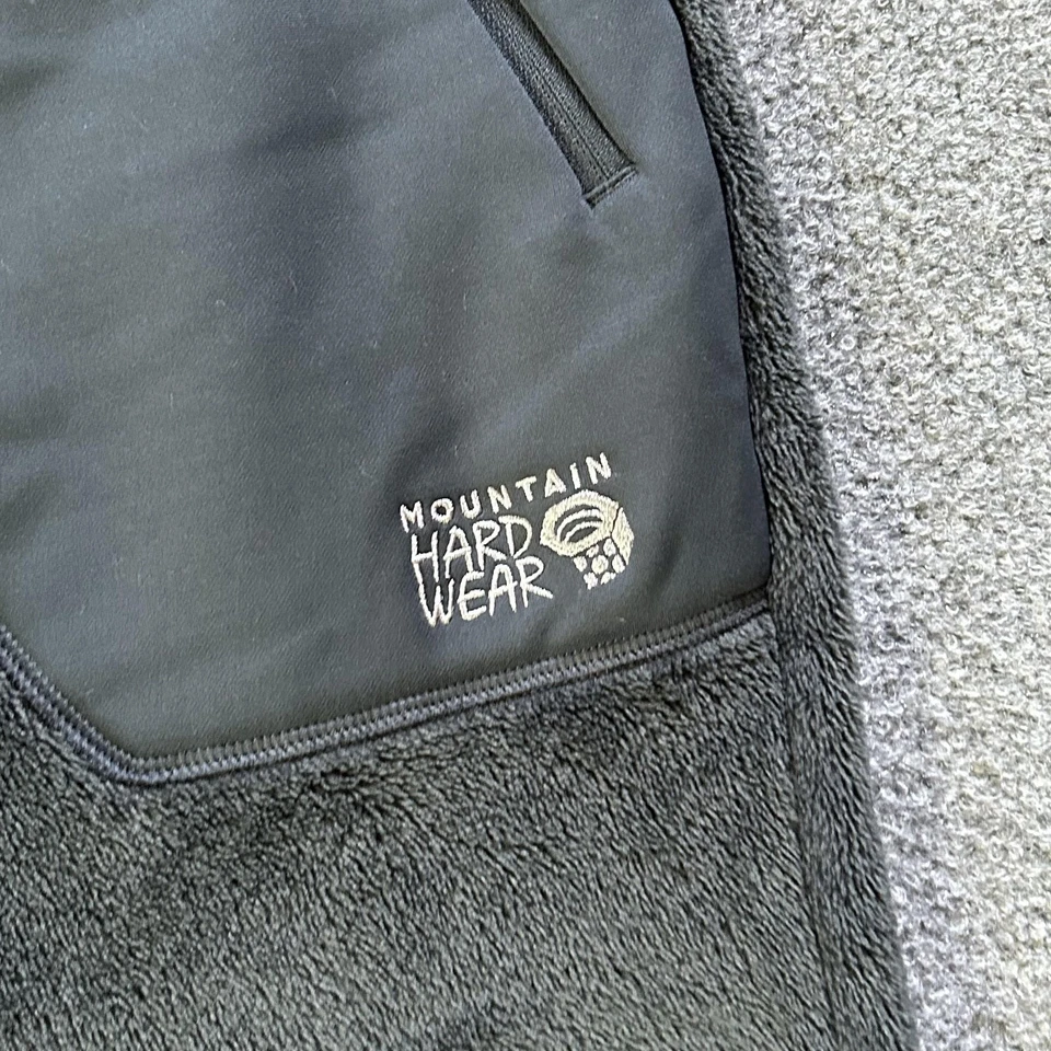 Calça Mountain Hardwear Feminina XL Preta Cinza Polartec Lã Joggers Bolsos com Zíper - Imagem 3 de 4