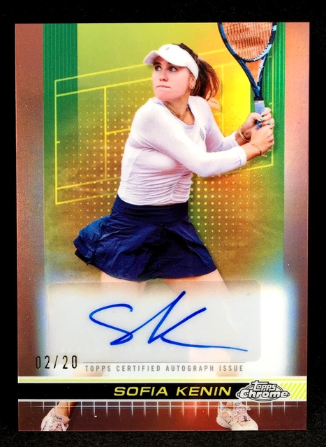Sofia Kenin 2024 Topps Chrome Tennis ROSE GOLD Refractor /20 Auto SP