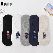 Cute Cartoon Bear Embroidered Ankle Socks | Soft, Comfortable & Breathable